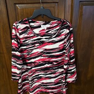 Emily Daniels Hot Pink and Black Women's Top